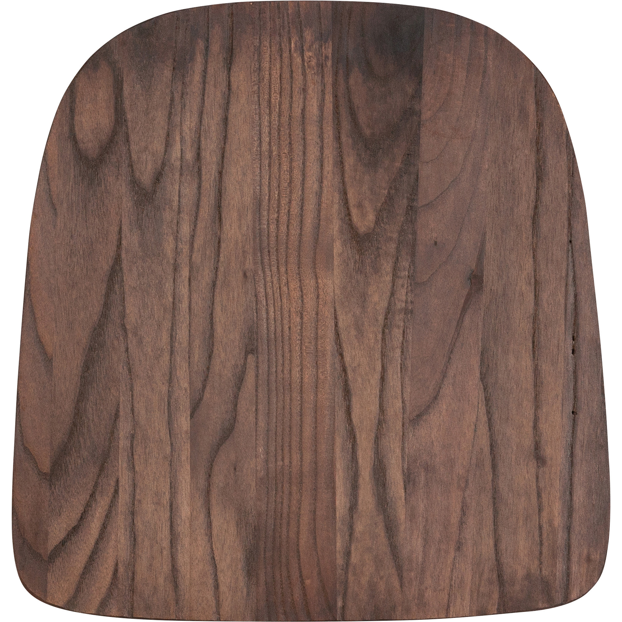 Flash Furniture Wood Seat for Metal Chair, Rustic Walnut Finish, 12in.-14in.W x 14in.D x  3/4in.H, Model# CH31230M1D